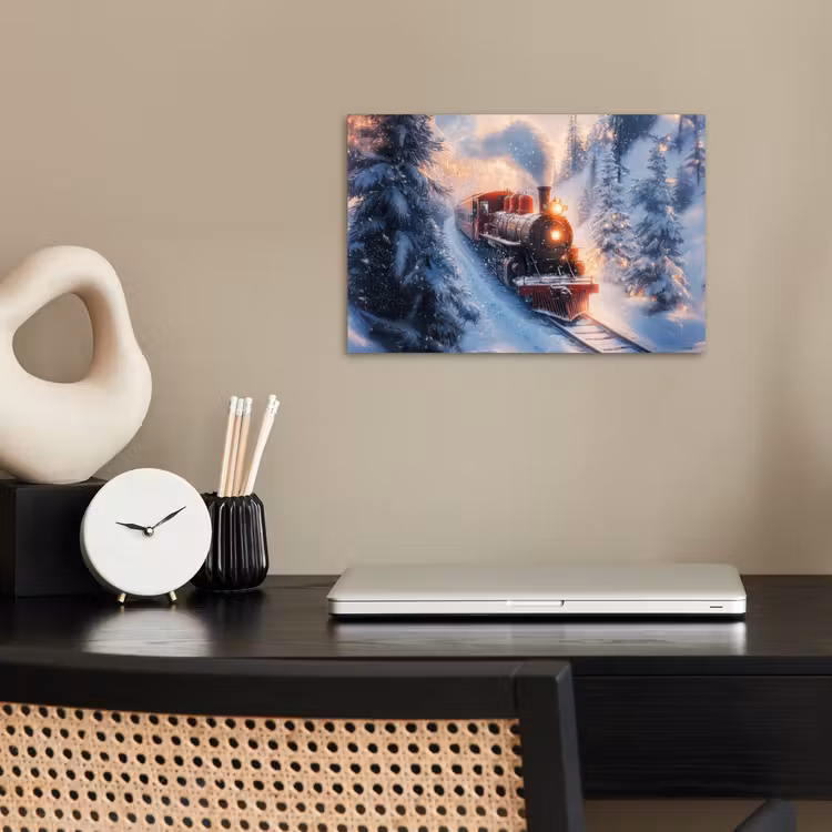 Poster - Kersttrein - Sneeuw - Winter - Kerst — 2
