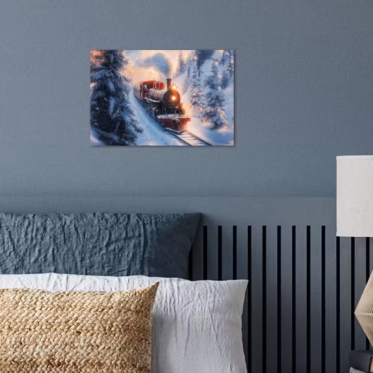 Poster - Kersttrein - Sneeuw - Winter - Kerst — 3