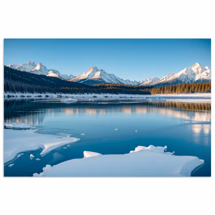 Poster - Landschap - Winter - Meer - Bergen - Uitzicht - IJs — 1
