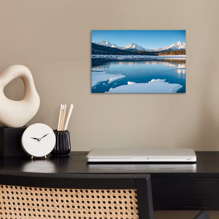 Poster - Landschap - Winter - Meer - Bergen - Uitzicht - IJs — 2