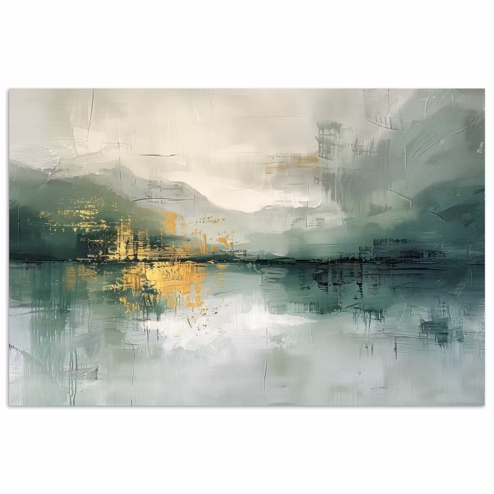 Poster - Groen - Modern - Abstract - Goud — 1