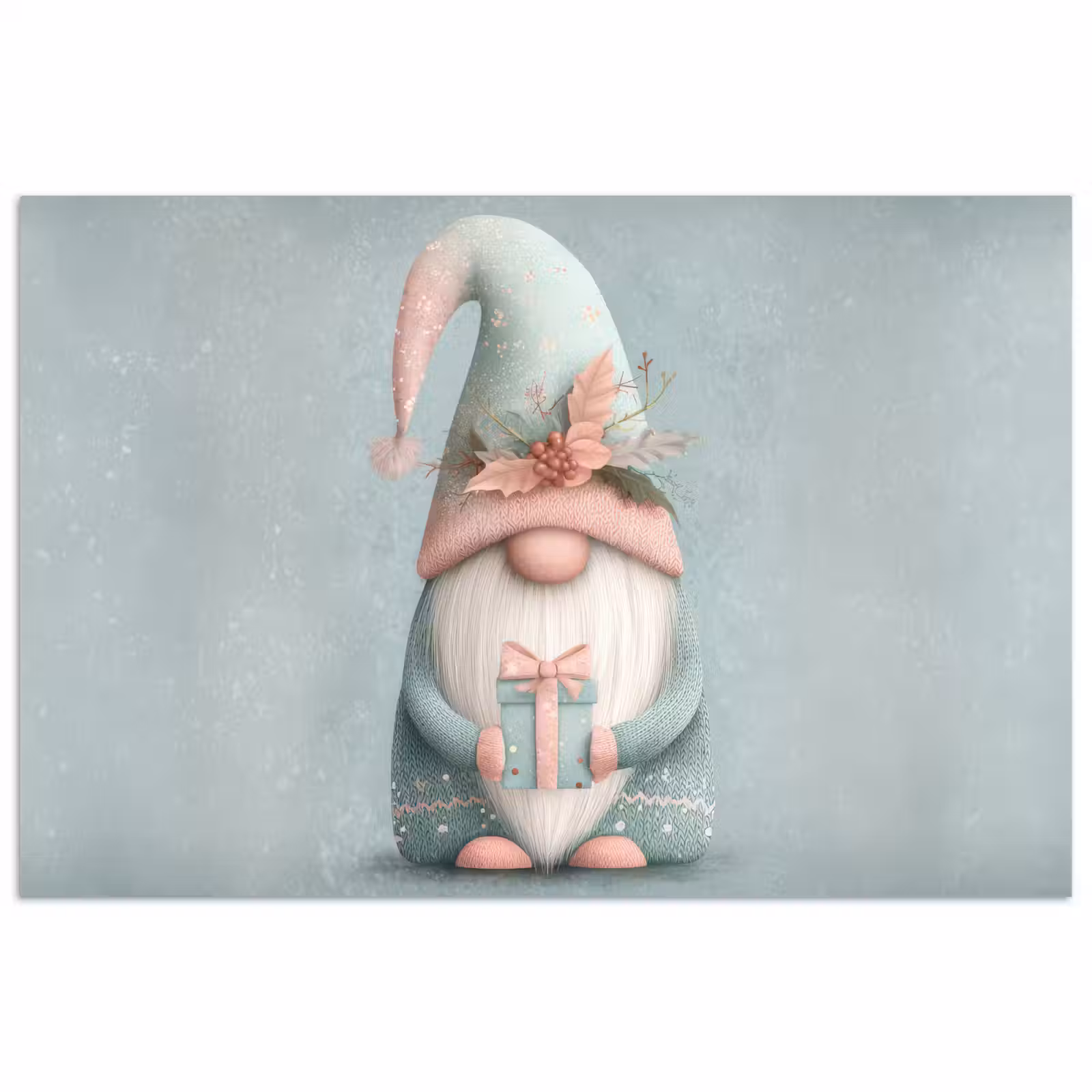 Poster - Kerstgnome - Cadeau - Groen — 1