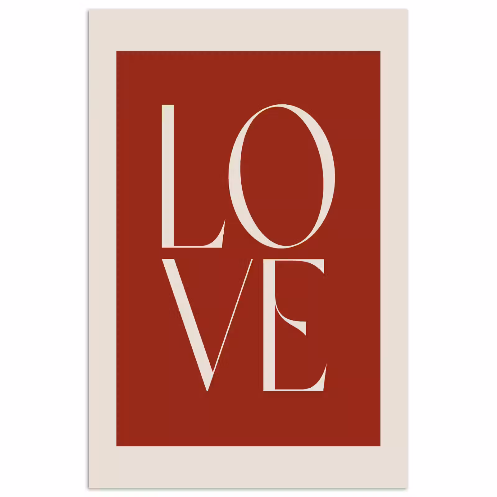 Poster - Love - Rood - Minimalistisch — 1