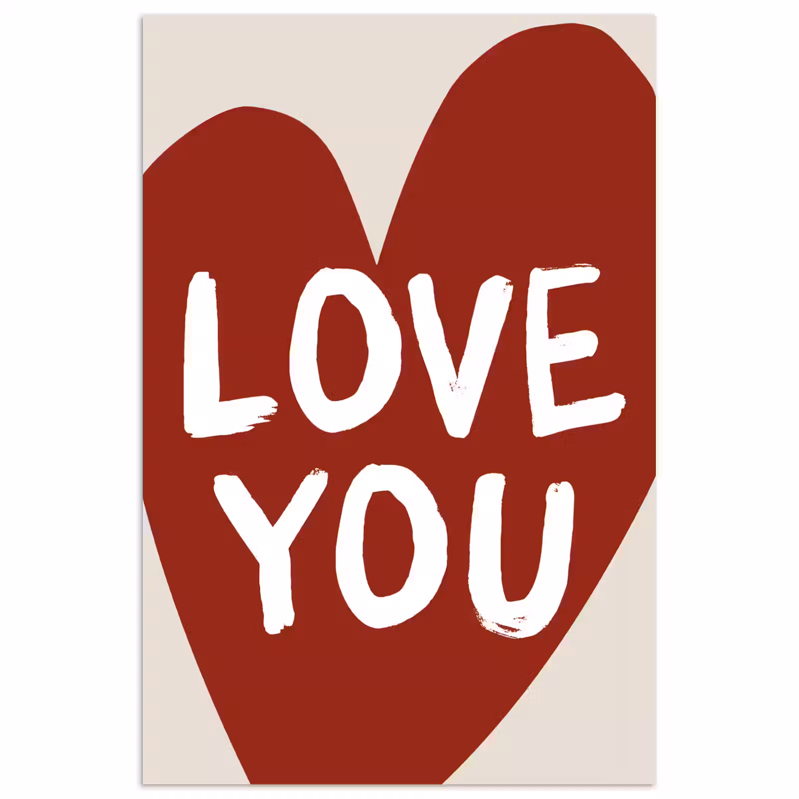 Poster - Loveyou - Hart - Rood — 1