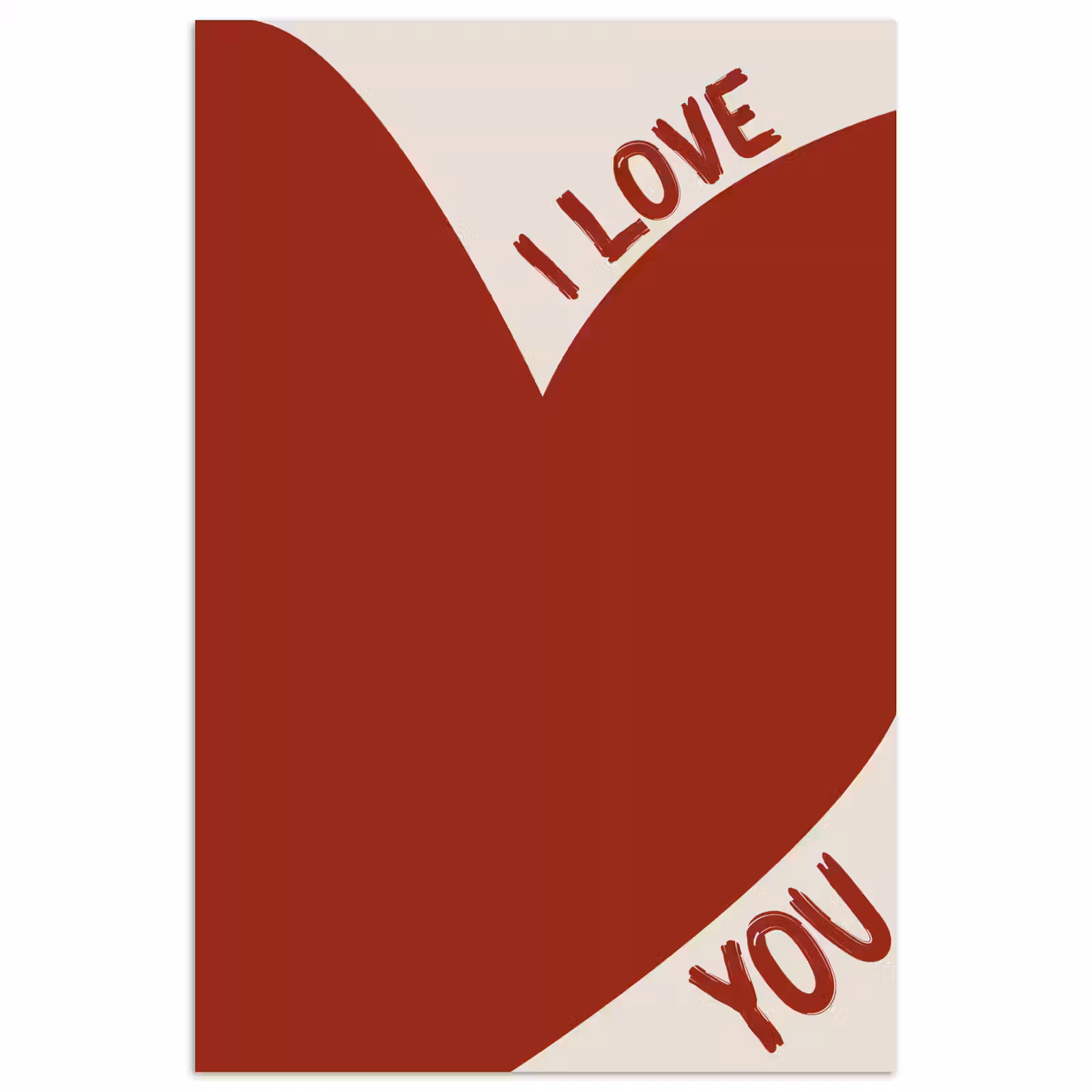 Poster - Loveyou - Rood - Hart — 1
