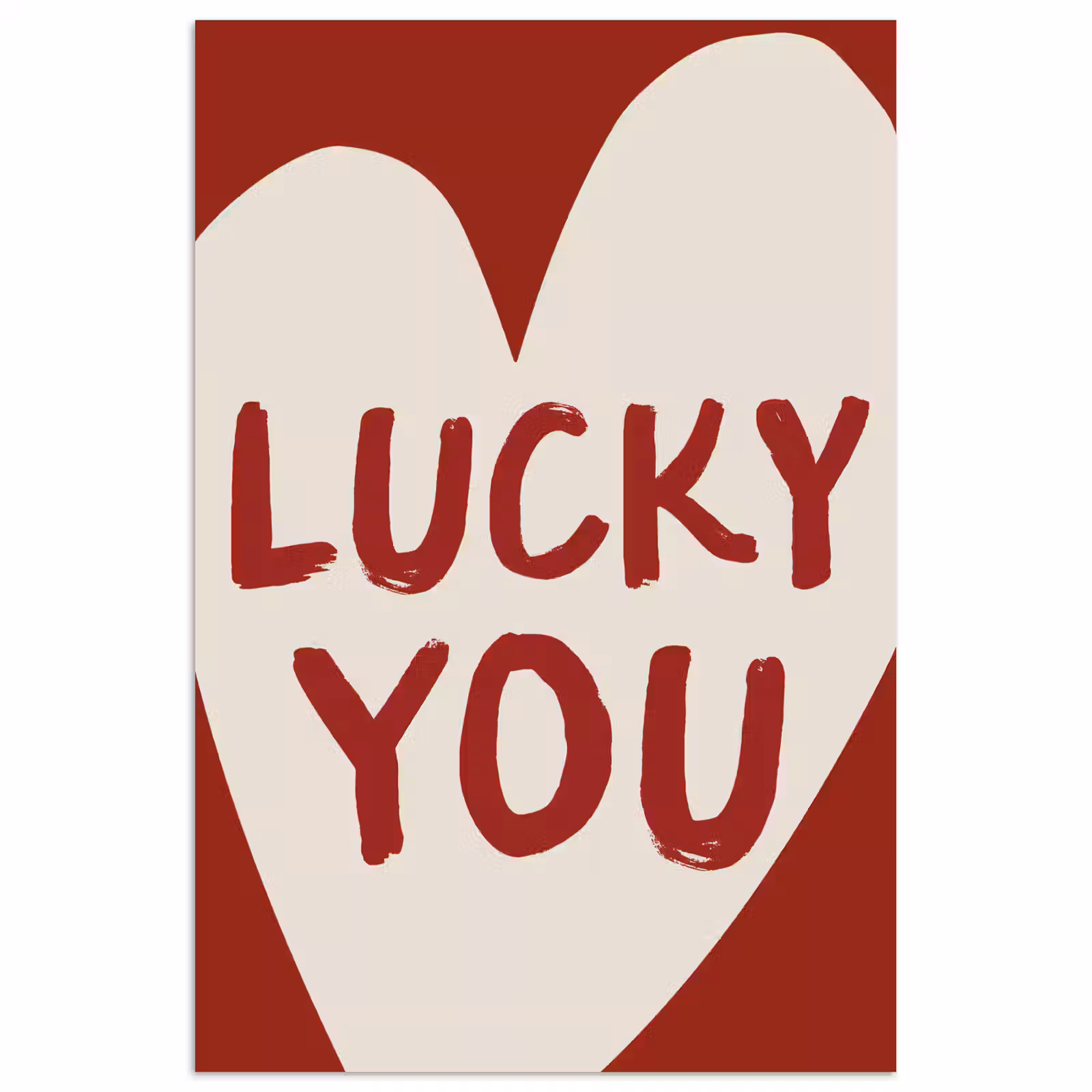 Poster - Lucky - Hart - Rood — 1
