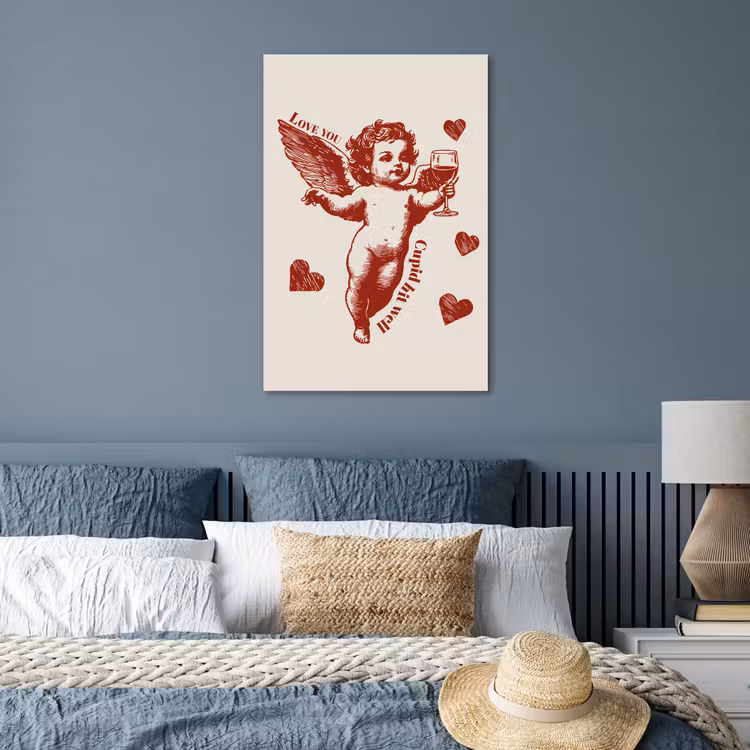 Poster - Cupido - Hartjes - Rood - Klassiek — 3