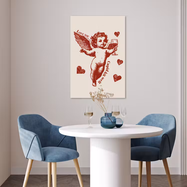 Poster - Cupido - Hartjes - Rood - Klassiek — 4