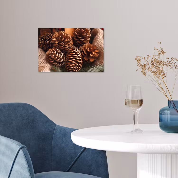 Poster - Dennenappels - Boom - Winter - Natuur - Bruin — 4