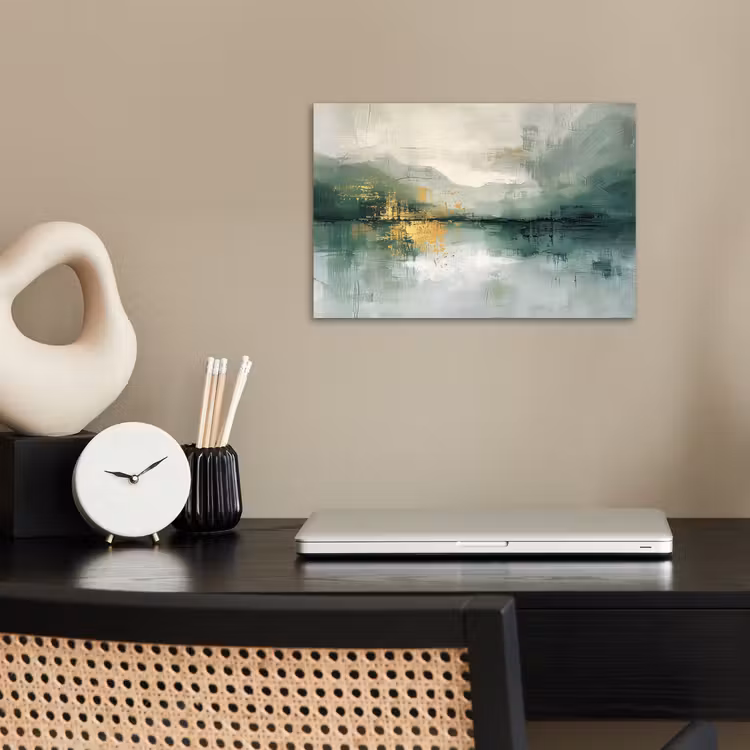 Poster - Groen - Modern - Abstract - Goud — 2