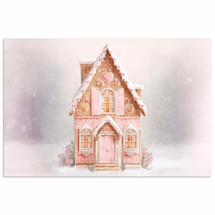 Poster - Huisje - Suiker - Pastel — 1