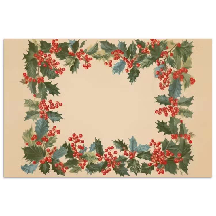 Poster - Hulstrand - Bessen - Beige — 1