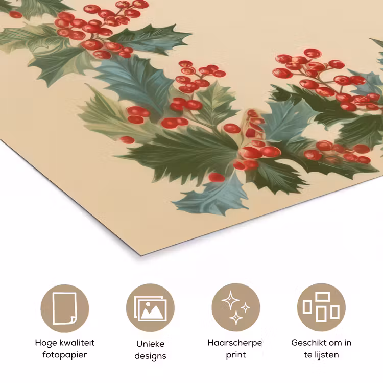Poster - Hulstrand - Bessen - Beige — 5