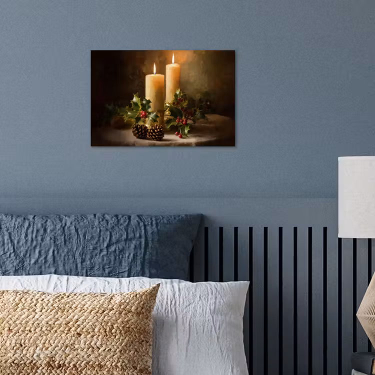 Poster - Kaarslicht - Kerst - Veelkleurig — 3