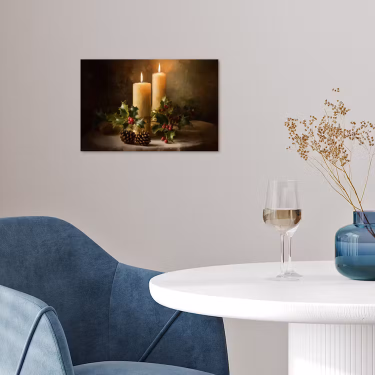Poster - Kaarslicht - Kerst - Veelkleurig — 4