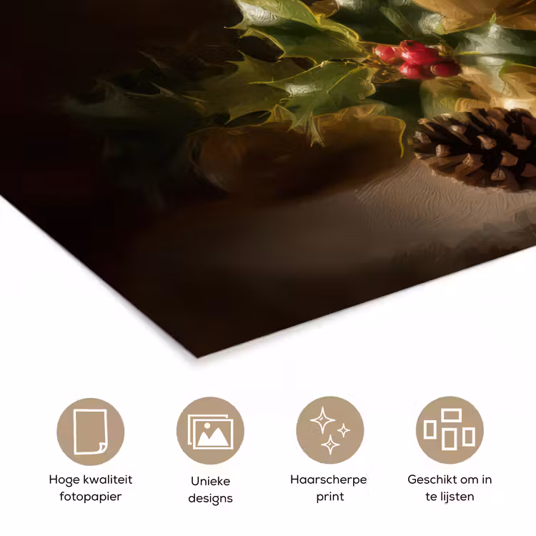 Poster - Kaarslicht - Kerst - Veelkleurig — 5