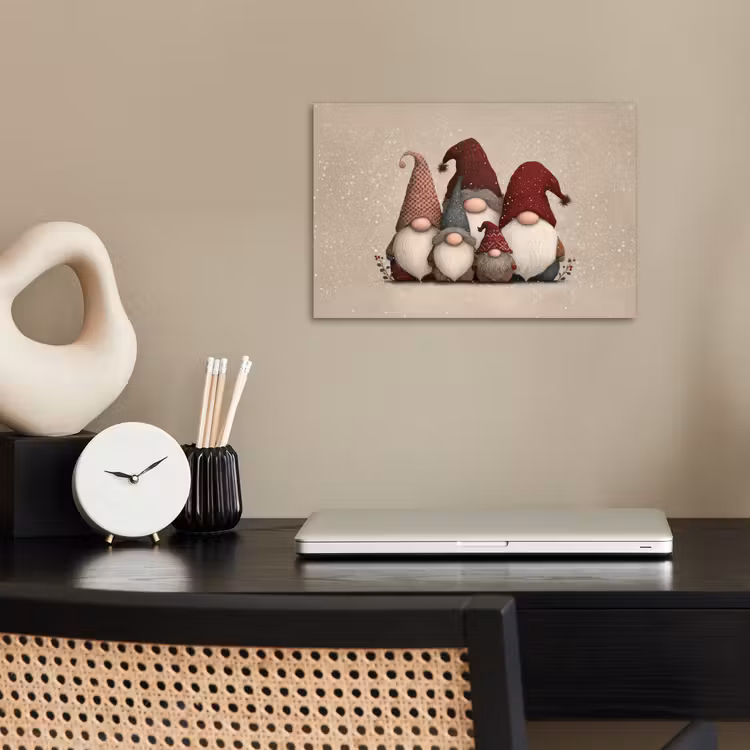 Poster - Kabouters - Kerst - Sneeuw - Puntmutsen — 2