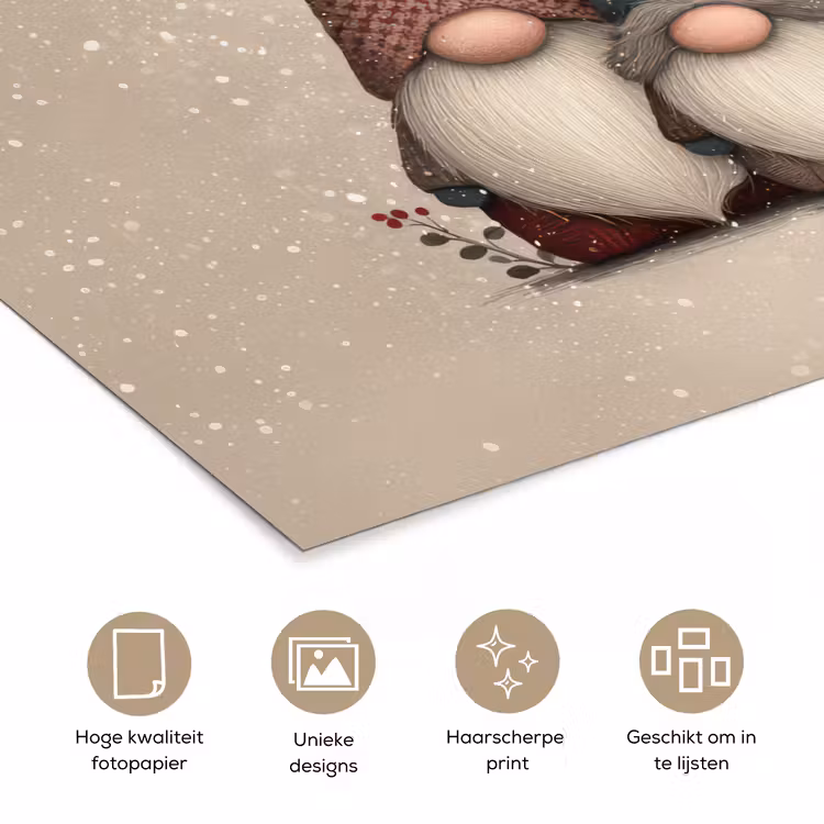 Poster - Kabouters - Kerst - Sneeuw - Puntmutsen — 5