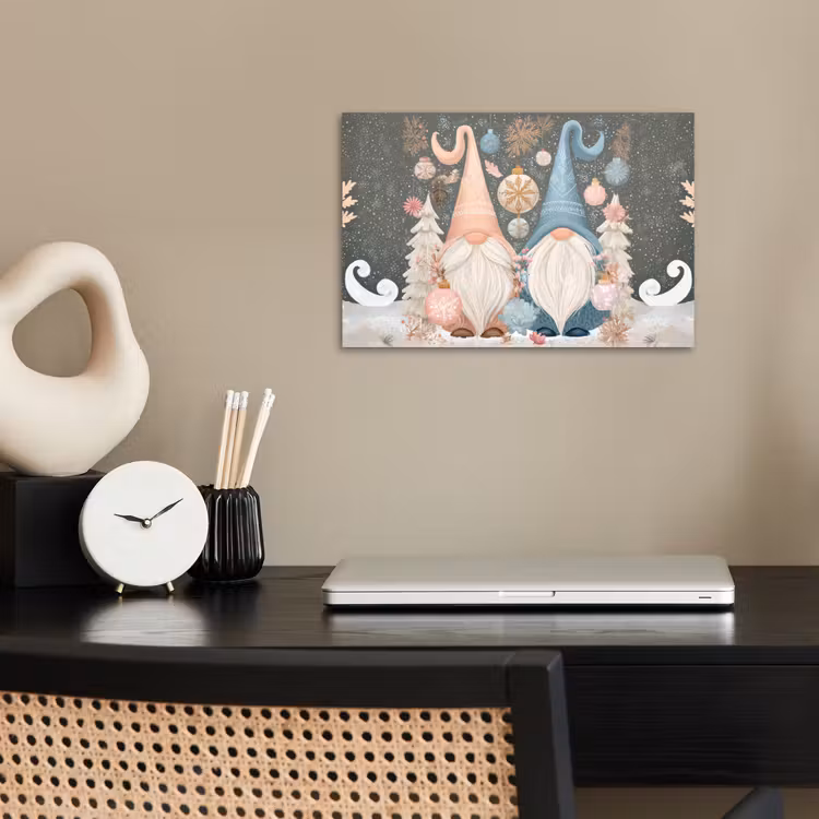 Poster - Kerst - Gnomen - Pastel — 2