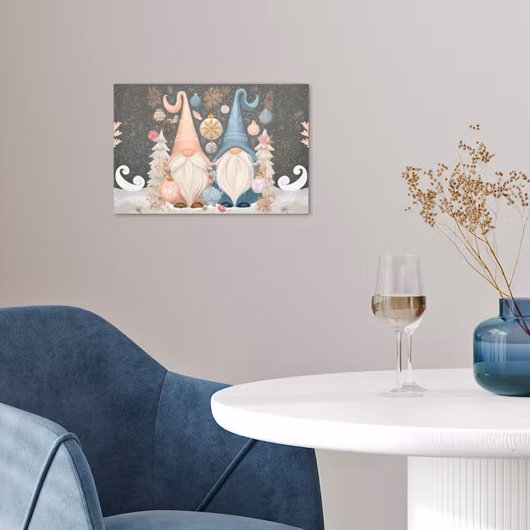 Poster - Kerst - Gnomen - Pastel — 4