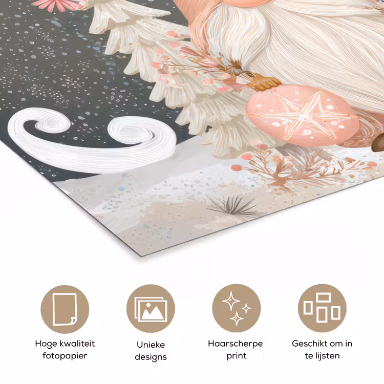 Poster - Kerst - Gnomen - Pastel — 5