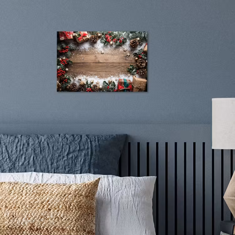 Poster - Kerstdecoratie - Geschenken - Hout - Veelkleurig — 3
