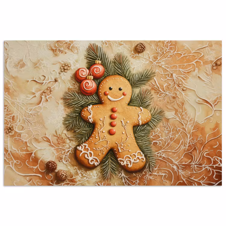 Poster - Kerstmis - Koekje - Poppetje - Speculaas — 1