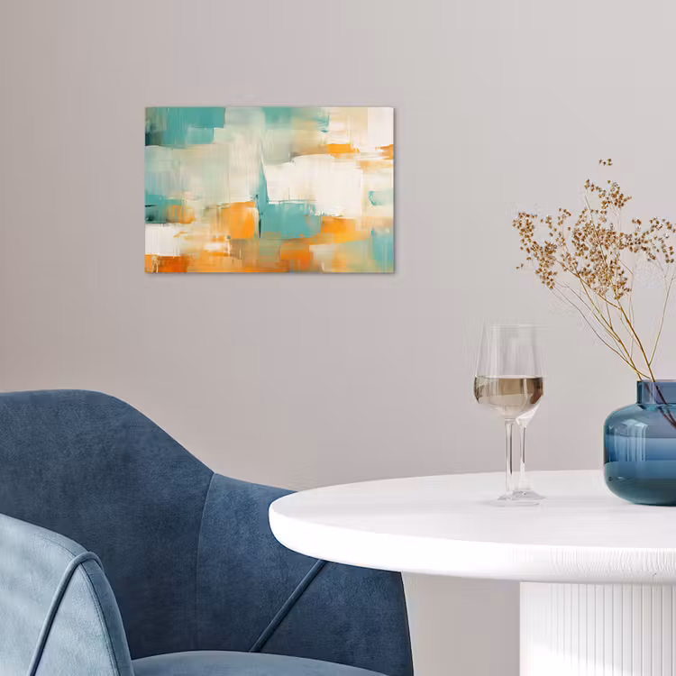 Poster - Kunst - Abstract - Blauw - Wit — 4