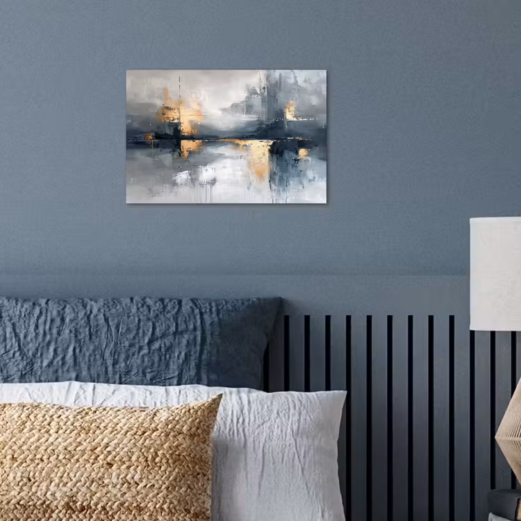 Poster - Kunst - Grijs - Goud - Abstract — 3