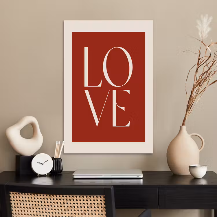 Poster - Love - Rood - Minimalistisch — 2