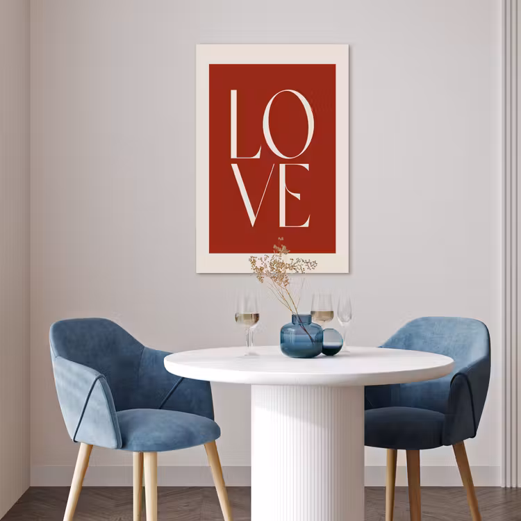 Poster - Love - Rood - Minimalistisch — 4