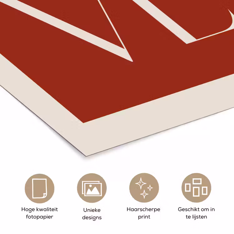 Poster - Love - Rood - Minimalistisch — 5