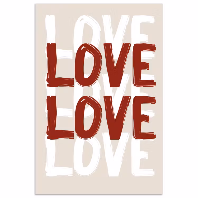 Poster - Love - Rood - Tekst — 1