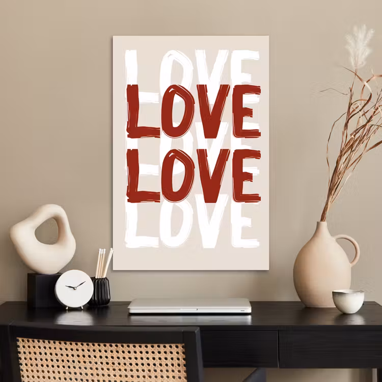 Poster - Love - Rood - Tekst — 2