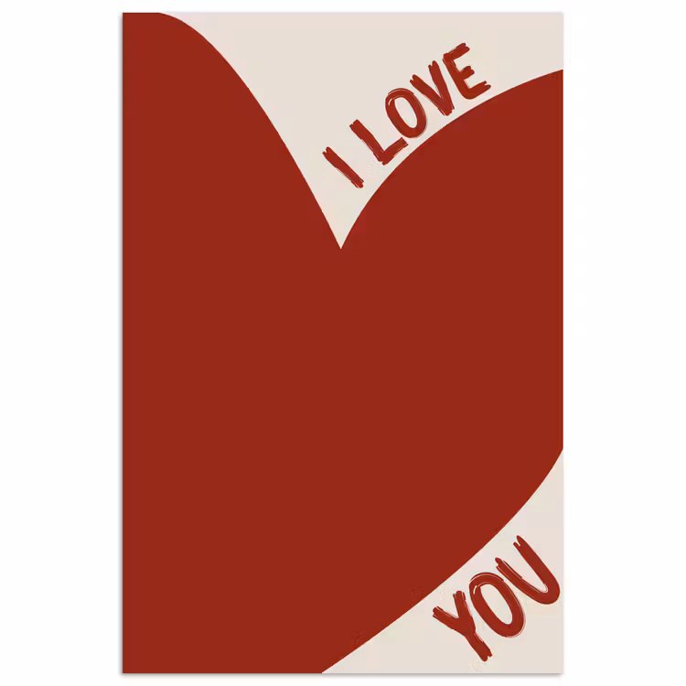 Poster - Loveyou - Rood - Hart — 1