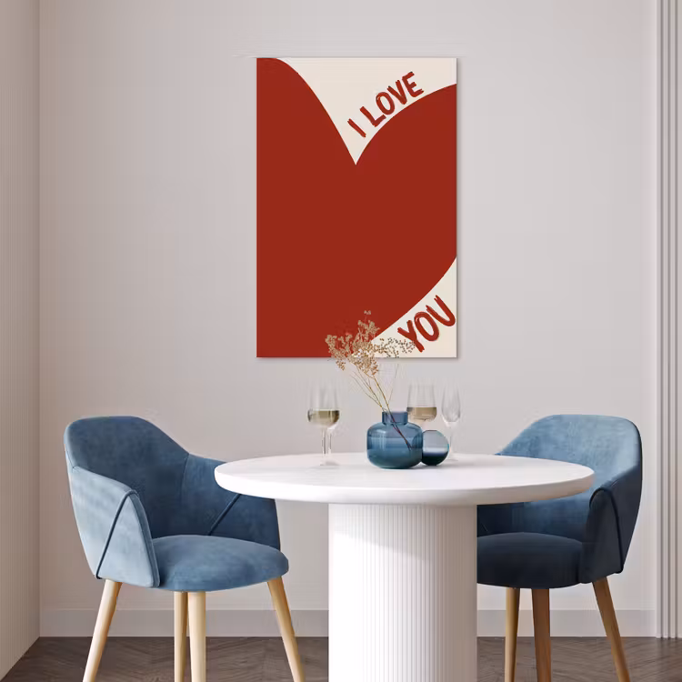 Poster - Loveyou - Rood - Hart — 4