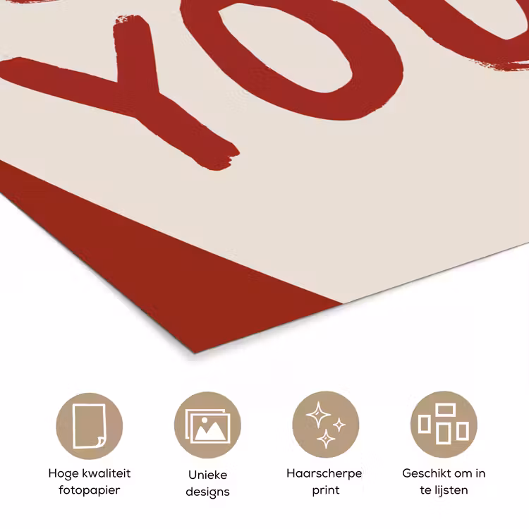 Poster - Lucky - Hart - Rood — 5