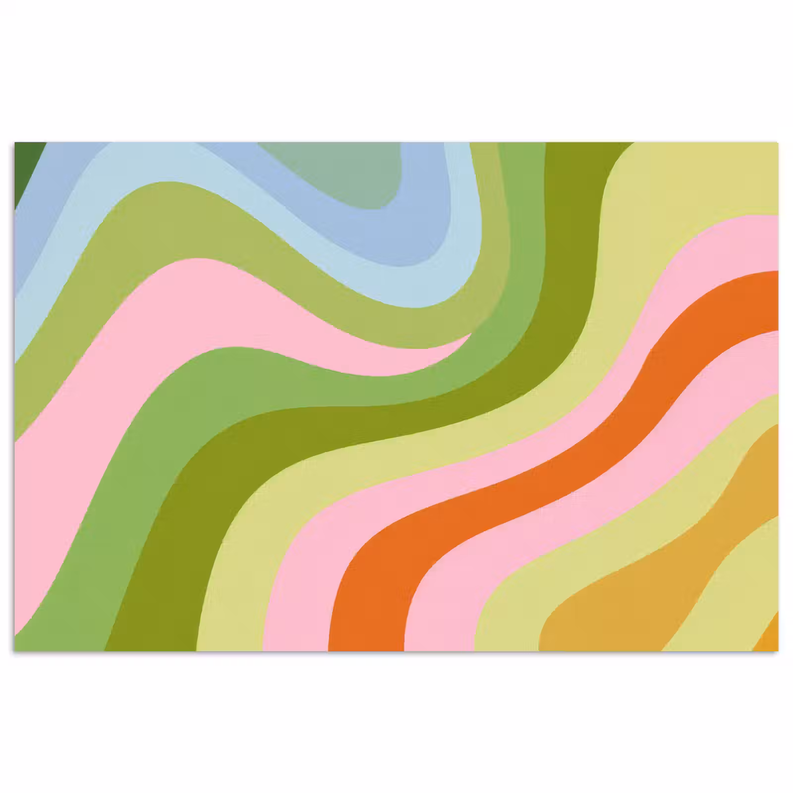 Poster - Lijnen - Pasteltinten - Golvend — 1