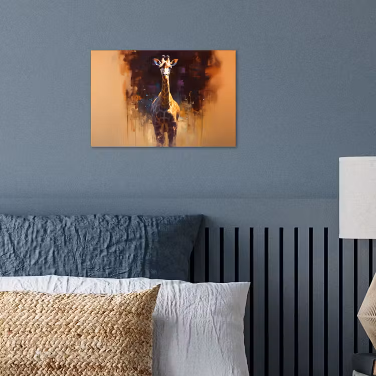 Poster - Giraf - Bruin - Abstract - Geschilderd — 3