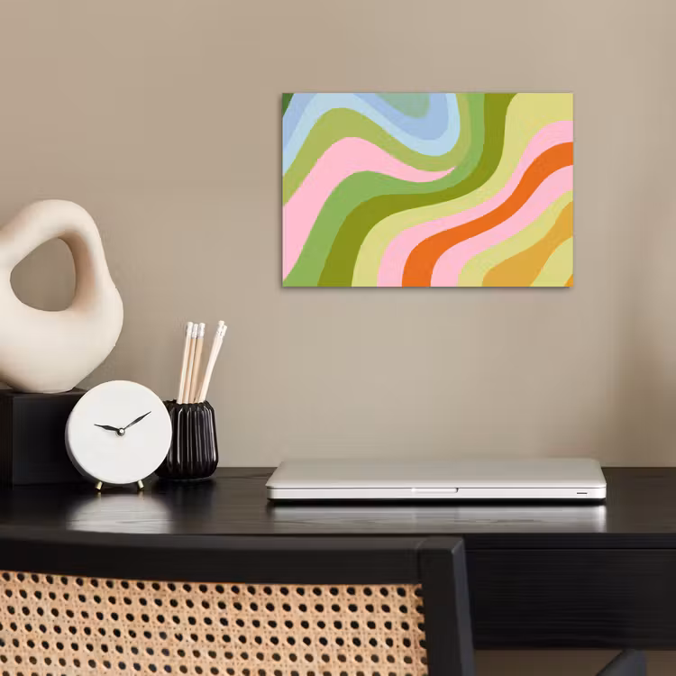 Poster - Lijnen - Pasteltinten - Golvend — 2