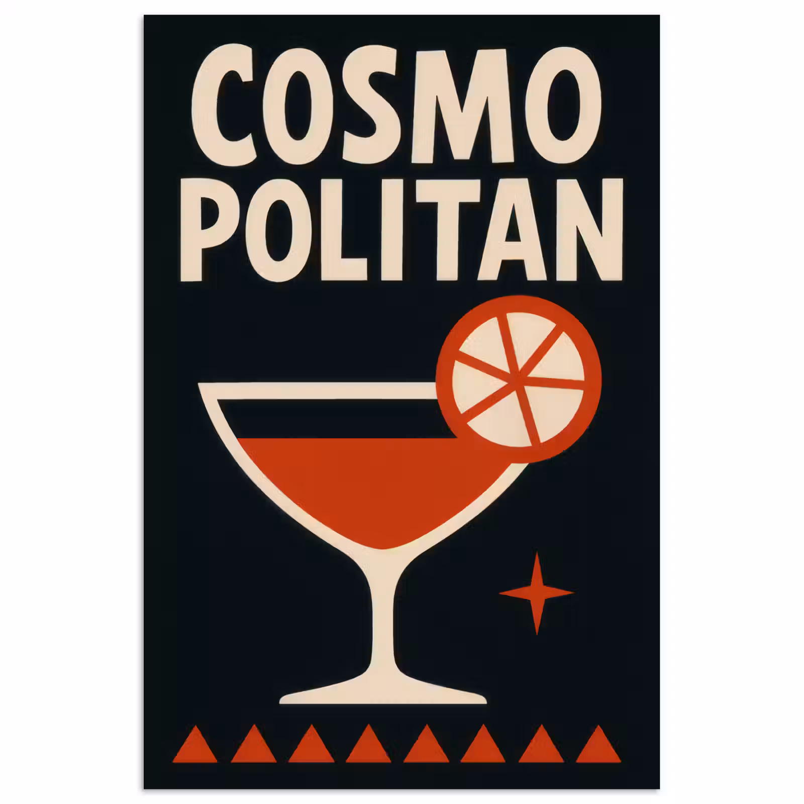 Poster - Cocktail - Zwart - Illustratie — 1