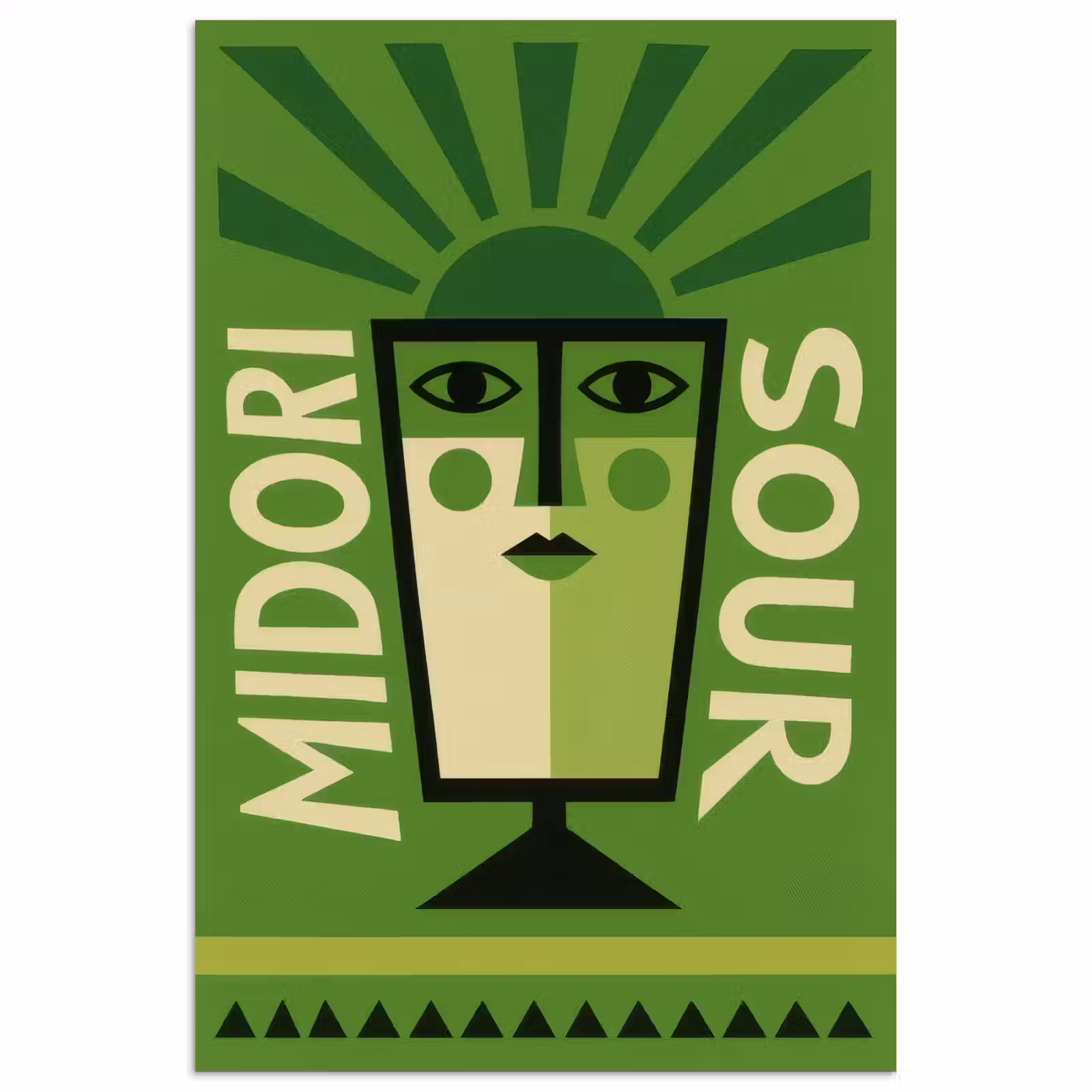 Poster - Grafisch - Art - Cocktail - Groen — 1
