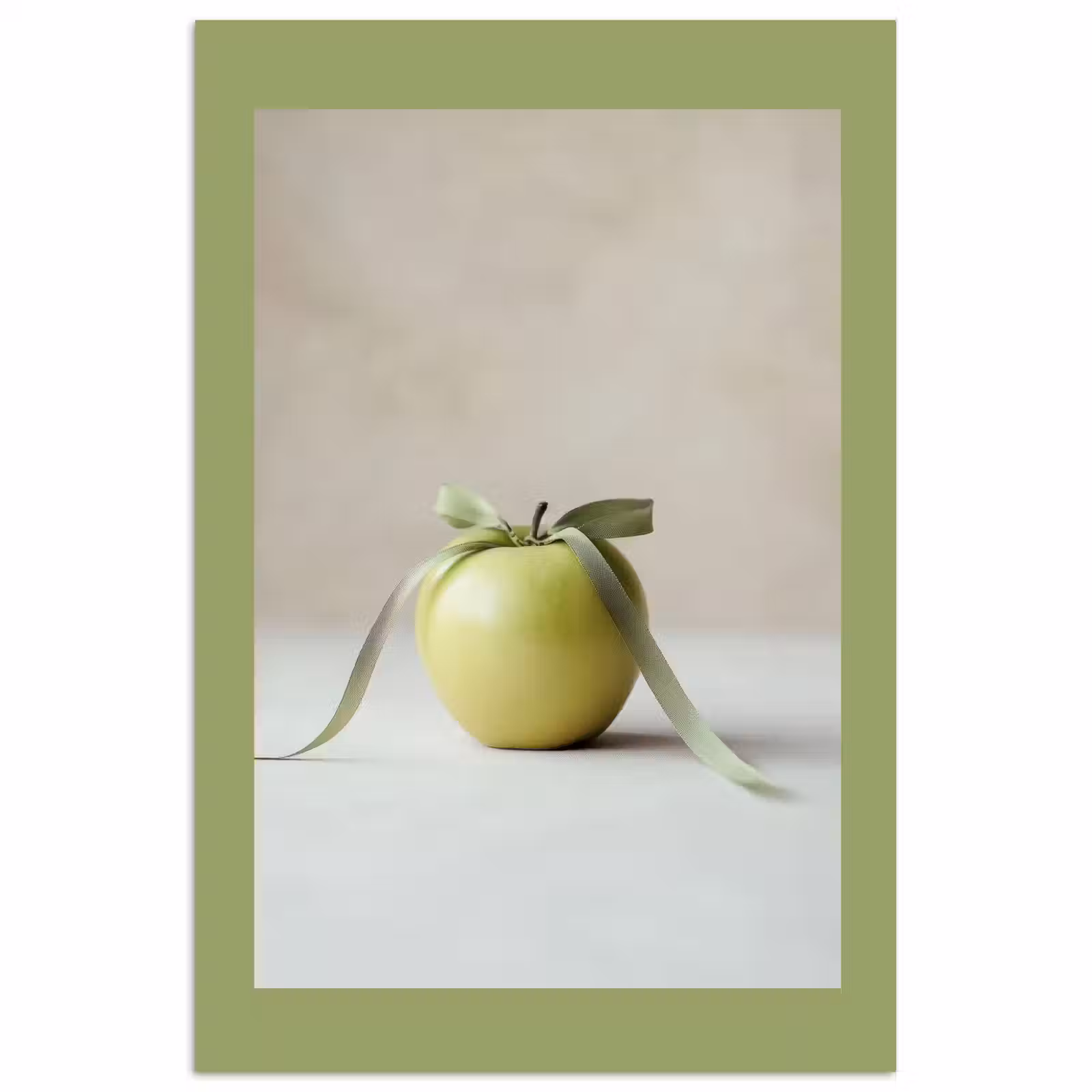 Poster - Groen - Appel - Strikje — 1