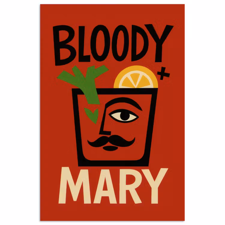Poster - Cocktail - Art - Rood — 1