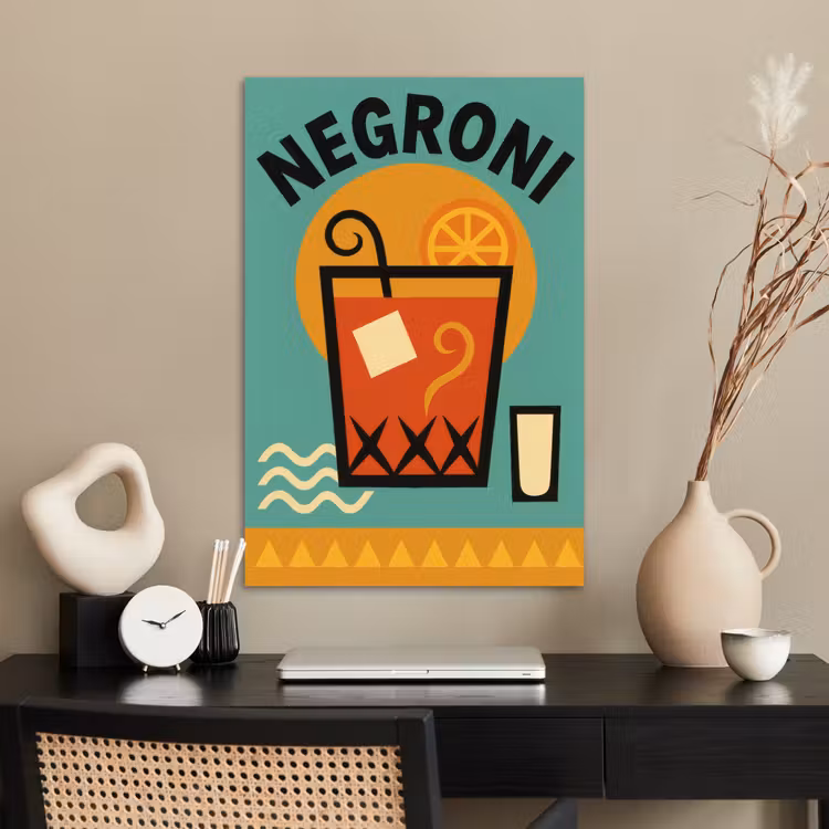 Poster - Cocktail - Negroni - Art - Sinaasappel — 2