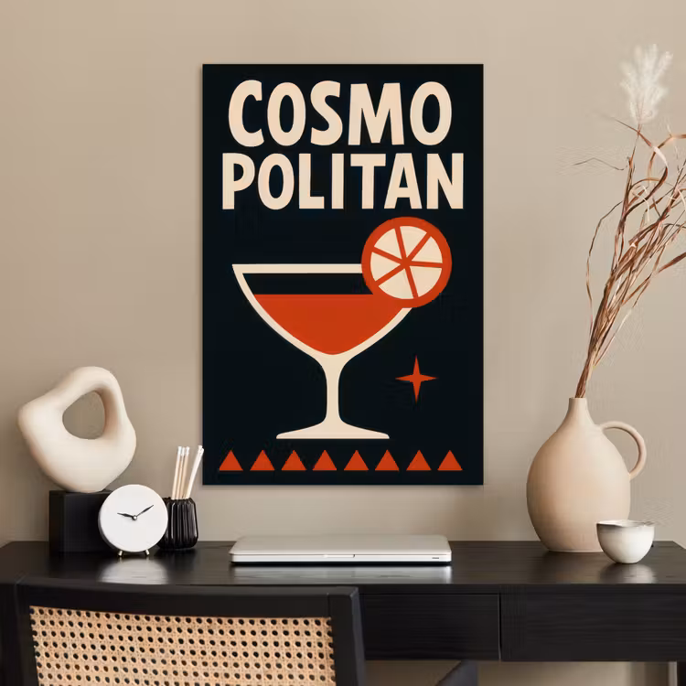 Poster - Cocktail - Zwart - Illustratie — 2