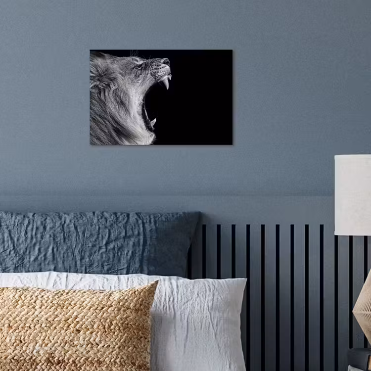 Poster - Dieren - Leeuw - Zwart - Wit - Portret — 3