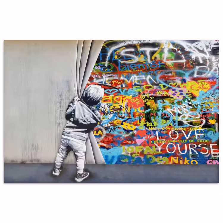 Poster - Graffiti - Illusie - Jongen - Street art — 1