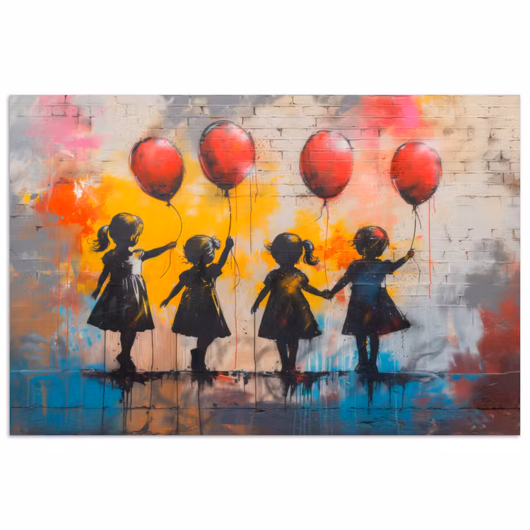 Poster - Graffiti - Kinderen - Street art - Ballon - Banksy — 1