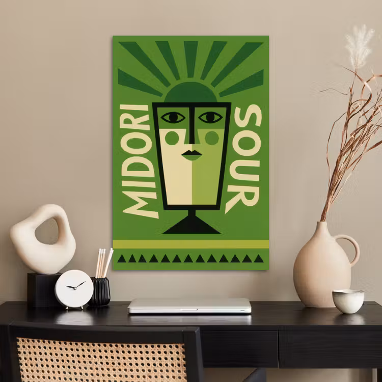 Poster - Grafisch - Art - Cocktail - Groen — 2